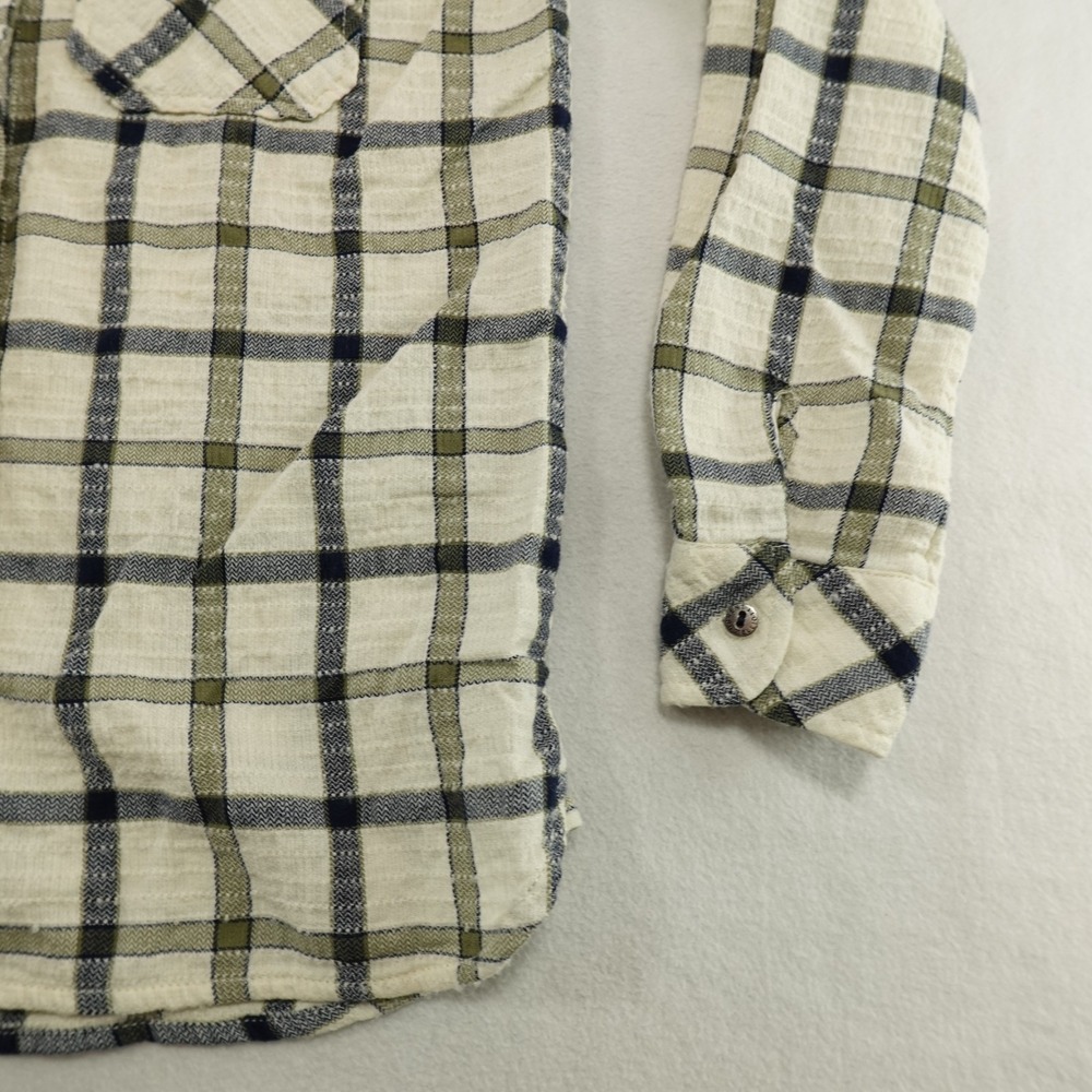 Current/Elliott Shirt Womens Size XS (0) Multicolor Plaid Button Pocket - Picture 4 of 10